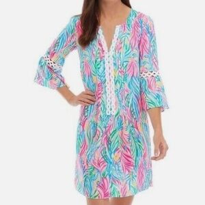 Lilly Pulitzer Hollie 3/4 sleeve tunic dress Sea Turtle Soiree